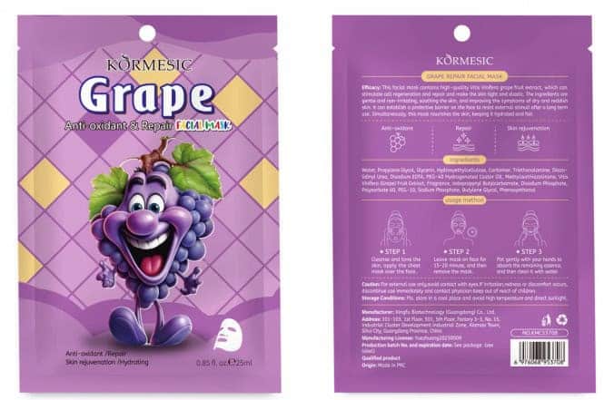 Grape Face Mask Sheet (25ml)