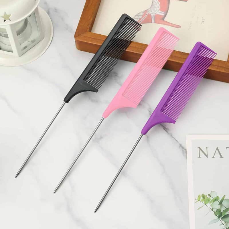 Professional Rat Tail Styling Comb with Steel Pin