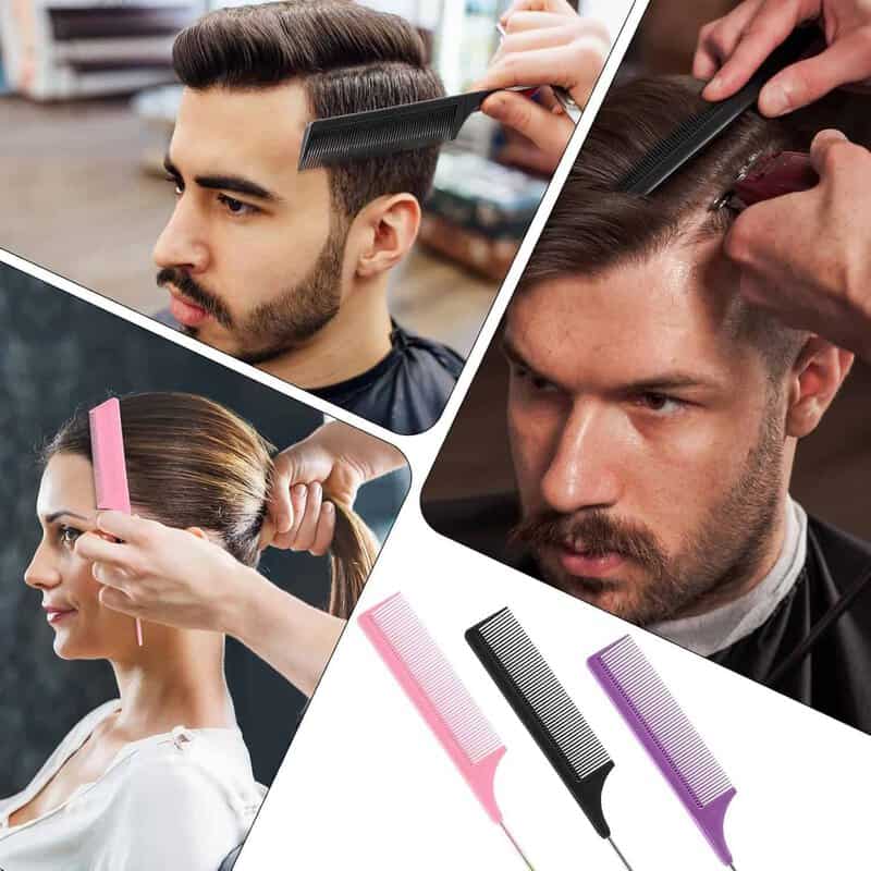 Professional Rat Tail Styling Comb with Steel Pin