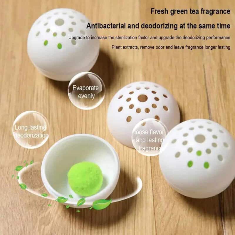 Deodorising Ball Air Freshener Green Tea Scent (6 Pieces/Bag)