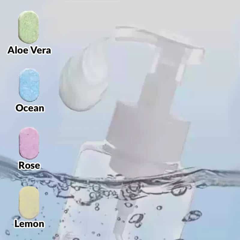 Effervescent Foaming Handwash Tablets (400-500ml Water/Piece)