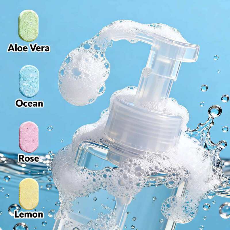Effervescent Foaming Handwash Tablets (400-500ml Water/Piece)