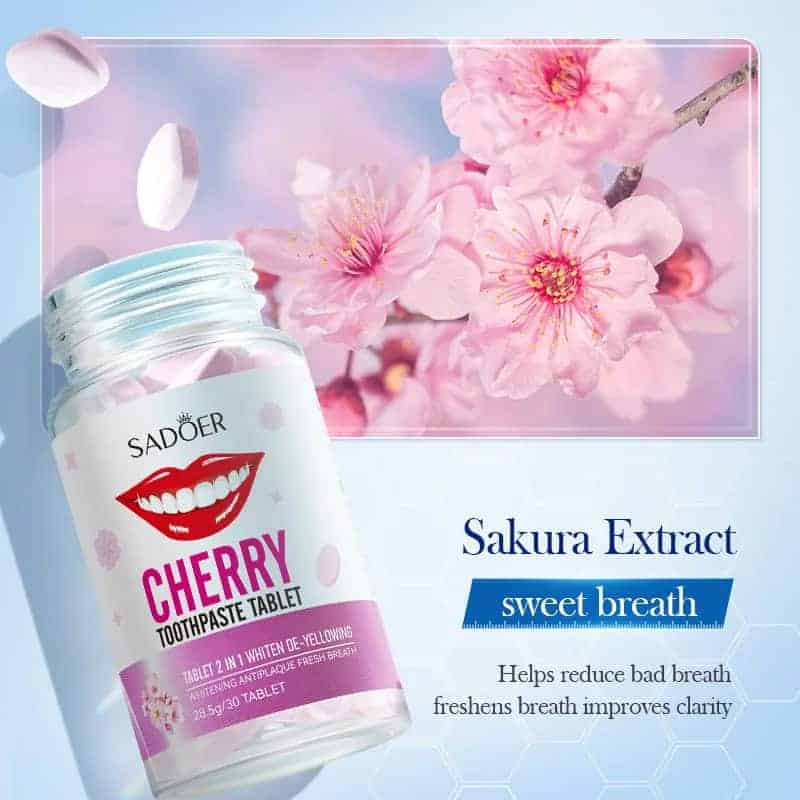 Xylitol Toothpaste Tablets Cherry Flavour (30 Tablets)