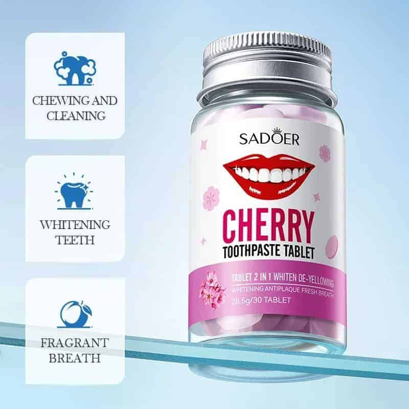Xylitol Toothpaste Tablets Cherry Flavour (30 Tablets)
