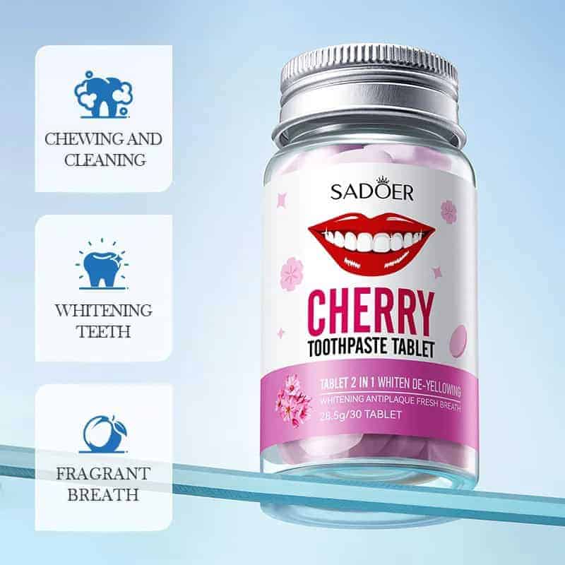 Xylitol Toothpaste Tablets Cherry Flavour (30 Tablets)