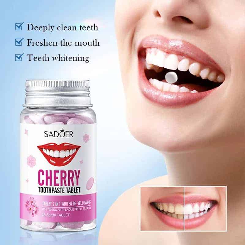Xylitol Toothpaste Tablets Cherry Flavour (30 Tablets)